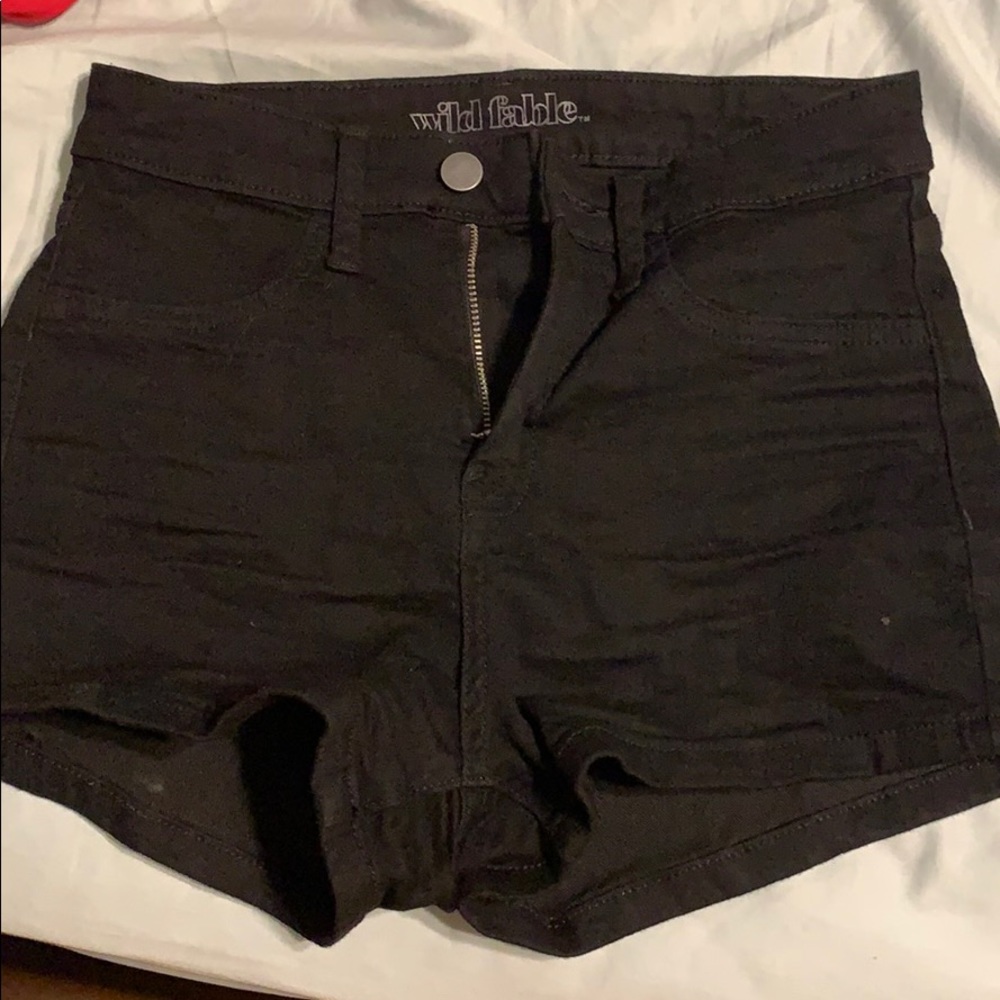 black shorts